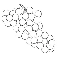 a picture of a grape for a child's coloring book