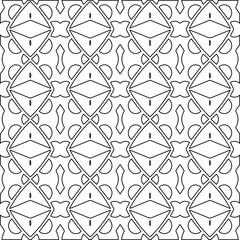  Geometric vector pattern with triangular elements. Seamless abstract ornament for wallpapers and backgrounds. Black and white colors.