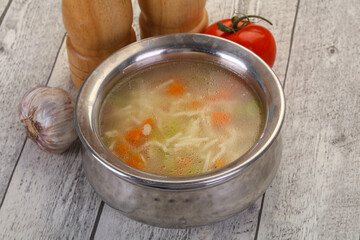 Chicken soup with noodles