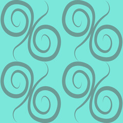 Seamless texture, pattern on a square background - colored curls. Abstraction.