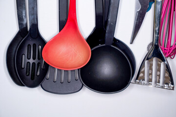 Cooking cutlery simplifies cooking in the kitchen and was photographed here in the studio