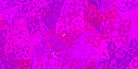 Light pink, blue vector background with triangles.