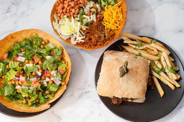 sandwich and salad