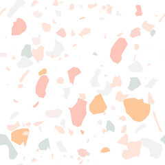 Terrazzo flooring vector seamless pattern. Texture of classic Italian type of floor in Venetian style composed of natural stone, granite, quartz, marble, glass and concrete
