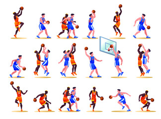 Basketball Set Collection
Flat cartoon icons on isolated white background