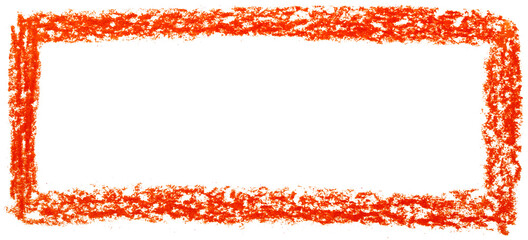Orange background rectangle drawn with pencils