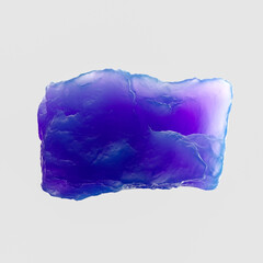 Fototapeta premium Blue colorful gradient design element, extraterrestrial alien stone 3d material rendering