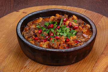 Georgian traditional cuisine - meat with potato