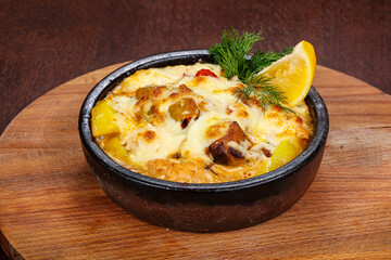 Georgian traditional cuisine - meat with potato