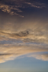 Clouds during a Colourful Sunset