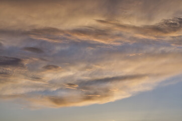 Clouds during a Colourful Sunset