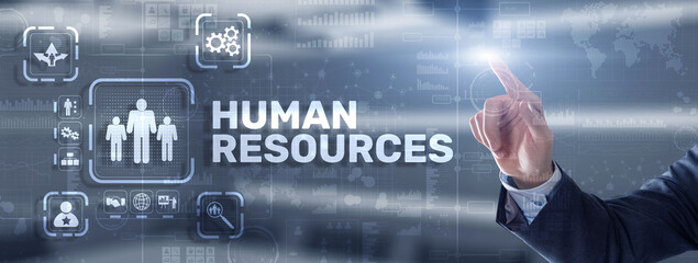 Modern Human Resources Hiring Job Occupation Concept. Business Technology