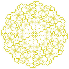 abstract golden mandala premium art