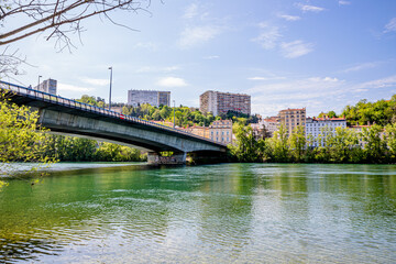 Fototapeta premium Les berges du Rhône à Lyon