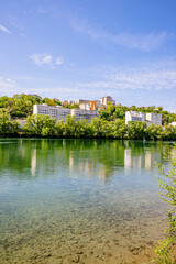 Obraz premium Les berges du Rhône à Lyon