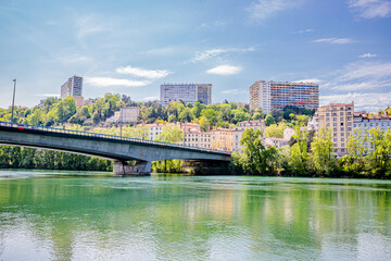 Les berges du Rh&ocirc;ne &agrave; Lyon