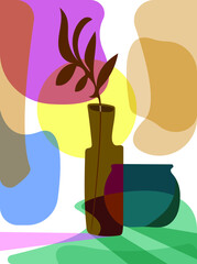 Abstract flower, symbol. Vector image.