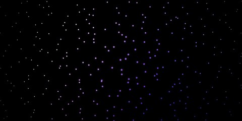 Dark Purple, Pink vector template with neon stars.