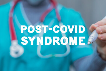 Medical concept of post-covid syndrome. Long COVID. Post COVID-19 stage.