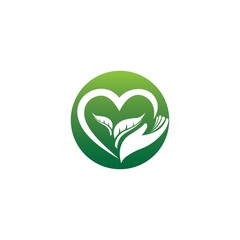 Hand, Tree and Leaf logo Combination. Arm and ecosystem symbol or icon. Unique and Organic