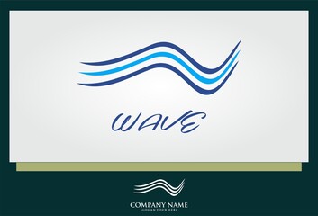 wave icon vector logo