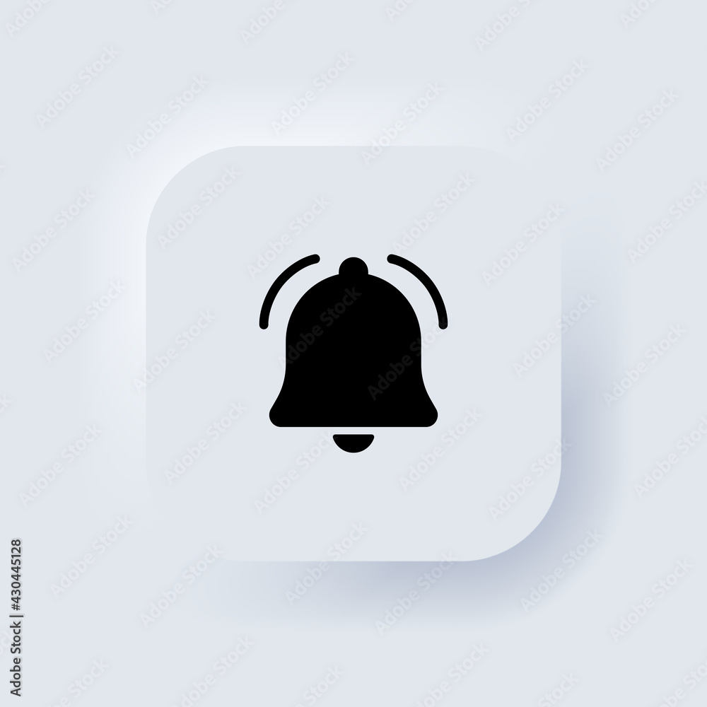 Poster notification icon. bell notification and sound icons. for incoming inbox message. bell ring for alar