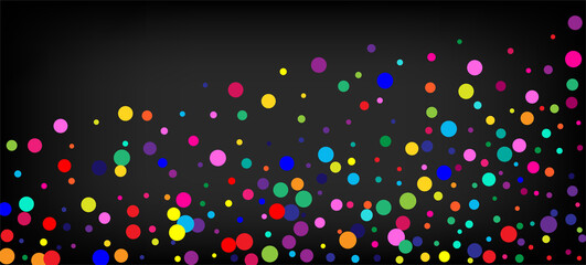 Rainbow Confetti Trendy Vector Background.