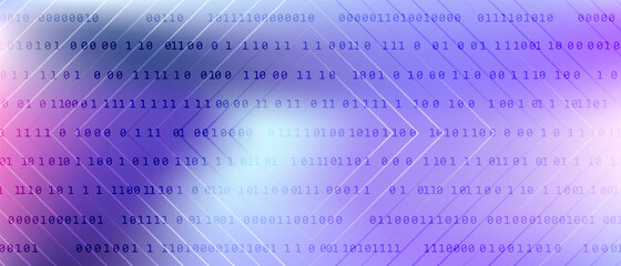 0 1 matrix digits big data tech vector background with fluid gra © SunwArt
