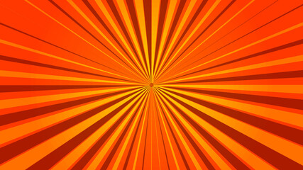 Comic background , orange sunburst background . 