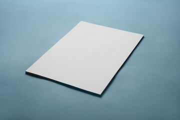 Sheet of paper on a colored background