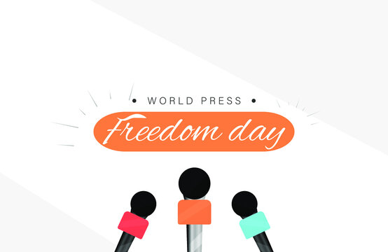 International world press freedom day, vector illustration.