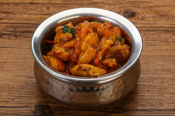 Chicken with oyster sauce and vegetables