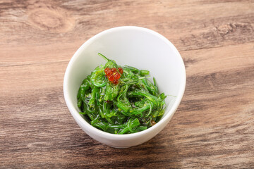 Asian traditional chukka salad in the bowl