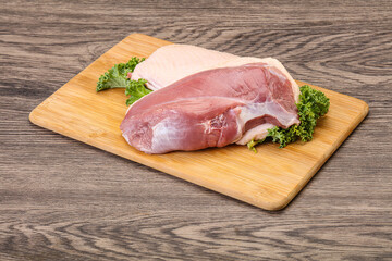 Raw duck breast for cooking