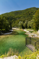 Fototapeta na wymiar Sava Bohinjka in Triglav national park, Slovenia