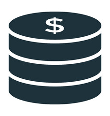 Dollar Coin Vector Icon