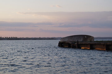 landscape with boat river