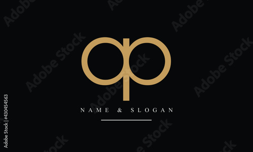 Pq Qp P Q Abstract Letters Logo Monogram Wall Mural Wallpaper Murals Nadia