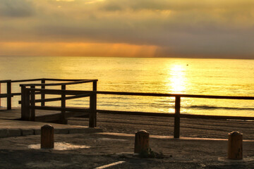 Sunrise on the beach in Arenales del Sol, Alicante