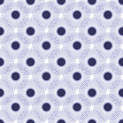 Blue Boho Textured Floral Seamless Pattern Background