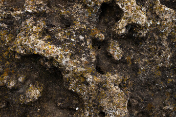Natural gray stone texture in close-up. Natural background.