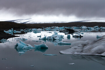 Icebergs of the Jökulsárlón glacier. Iceland