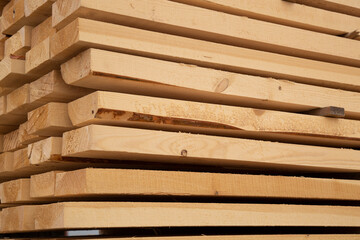 Edged boards.Building material.The material is made of wood.