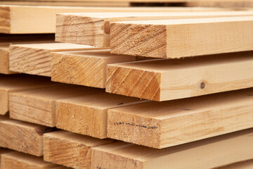 Edged boards.Building material.The material is made of wood.