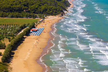 Baia Calenella beach, Vico del Gargano, Foggia, Italy