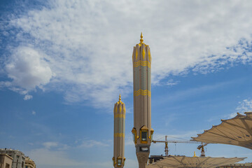 The rectractable umberalla at Masjid al Nabawi at Madinah Munawwara