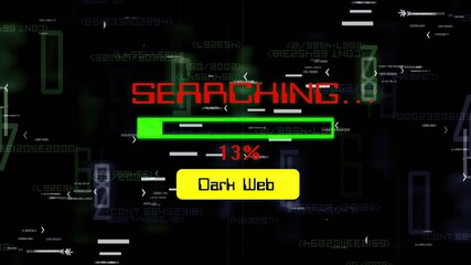 Searching on dark web progress bar