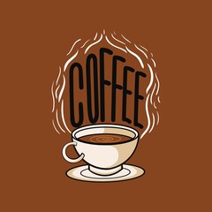 coffee time cup with espresso caffeine lovers