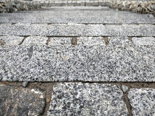 Blurred background of stone steps
