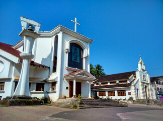 A old photo  taken on 14th oct 2014 of St. Sebastian Church, Aquem Alto Rd, Near Railway Station, Aquem, Margao, Goa, India
